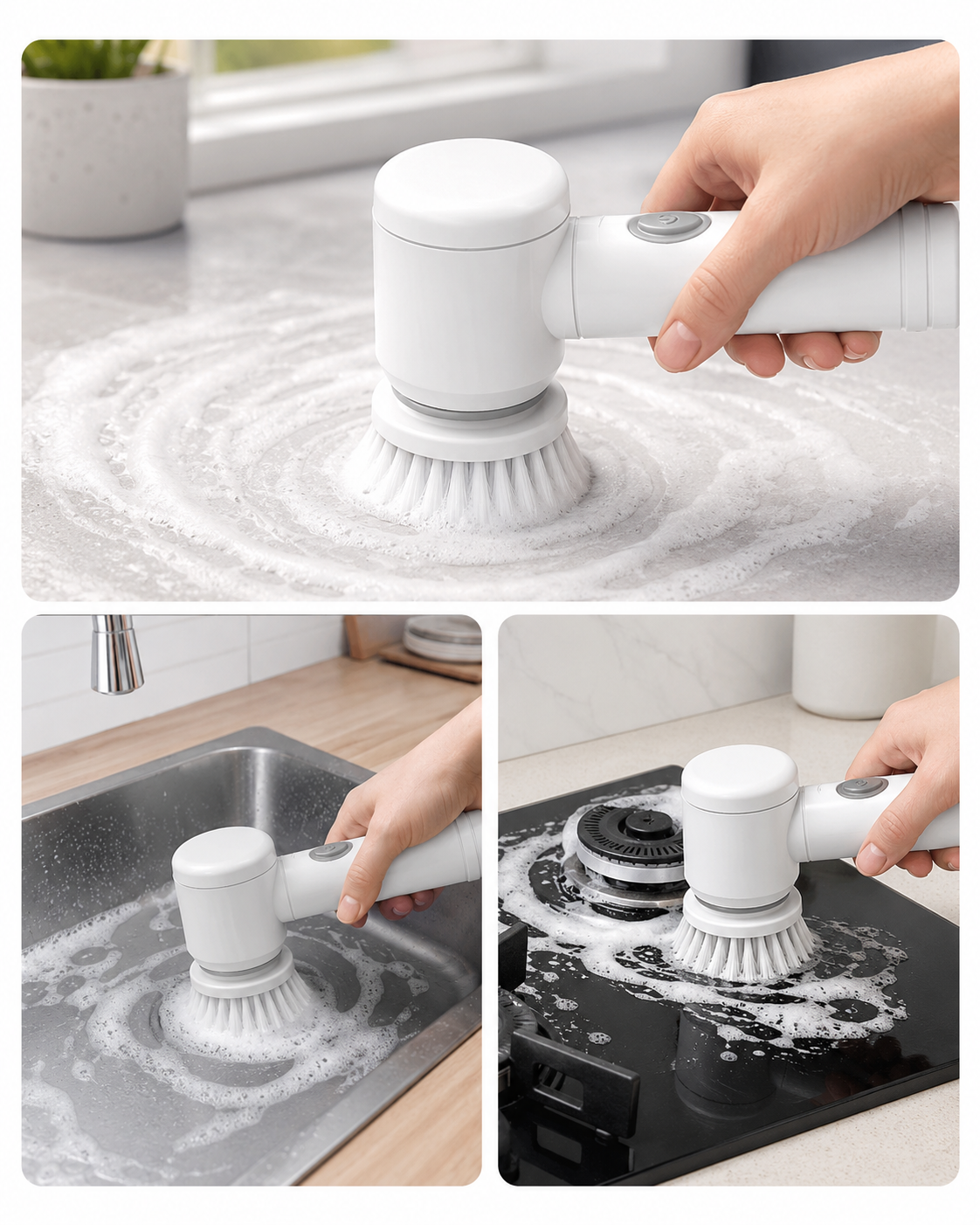 Movlani 5-in-1 Electric Spin Scrubber