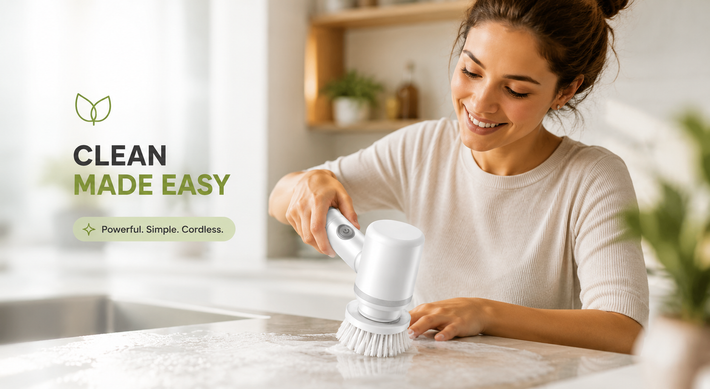 Movlani 5-in-1 Electric Spin Scrubber